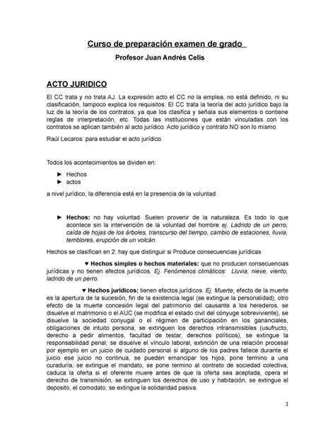 Apunte Curso de preparación examen de grado prof celis Derecho Civil