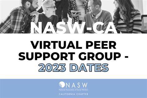 NASW CA Virtual Peer Support Group 2023 Dates NASWCANEWS ORG