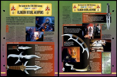 Klingon Ritual Weapons - The Klingon Empire - Star Trek Fact File Page