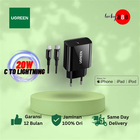 Jual Kepala Adaptor UGREEN Adaptor Charger Set IPhone MFI 15 14 13 12