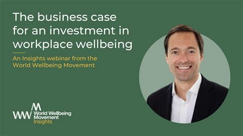 The Business Case For Wellbeing At Work Jan Emmanuel De Neve World