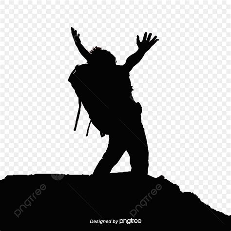 Mountain Hiker Silhouette Clipart