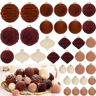 Amazon YUJUN 12 PCS Christmas Large Velvet Balls Ornaments 2 36In