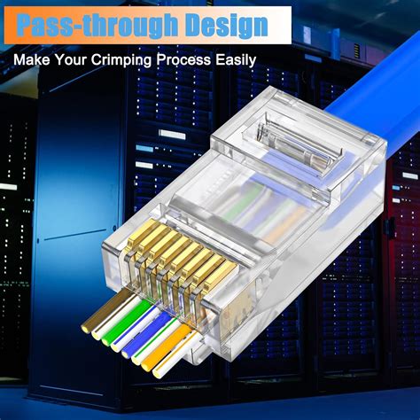 Conector De Paso Rj Cat Cat Cat Paquete De Enchufes Rj