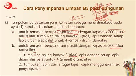 7 Cara Penyimpanan Limbah B3 Pada Bangunan PERMENLHK No 12 Tahun