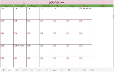 Editable Monthly Calendar Spreadsheet Google Sheets And, 53% OFF