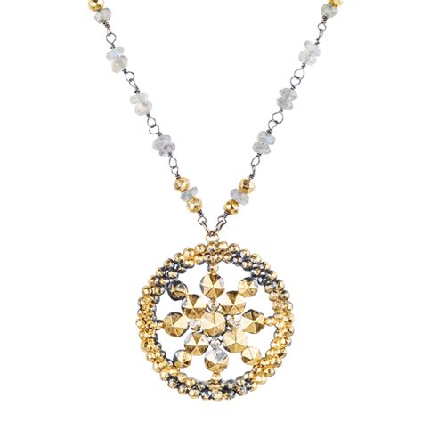 Jenne Rayburn | Faceted Medallion Pendant Necklace