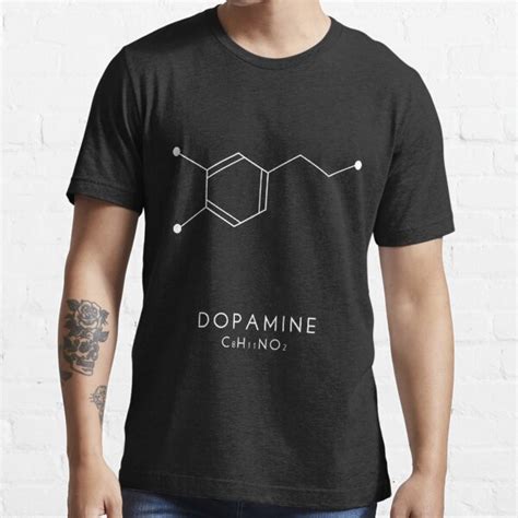 Dopamine Molecular Structure Black T Shirt For Sale By Typelab