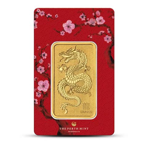 Buy The Oz Perth Mint Lunar Dragon Gold Bar In Assay