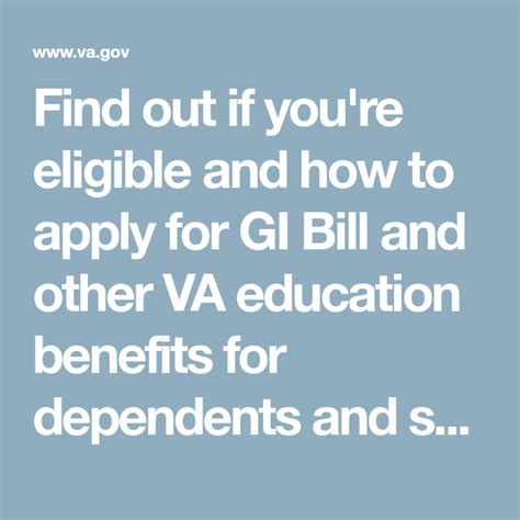 Apply For Gi Bill Benefits For Dependents