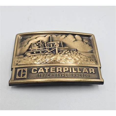 Antique Cat Caterpillar Bulldozer Belt Buckle Track Type Tractor