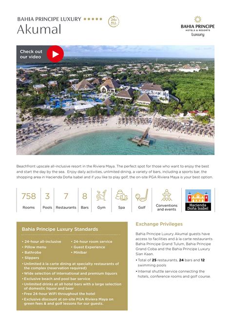 Fact Sheet Bahia Principe Luxury Akumal By Bahia Principe Hotels