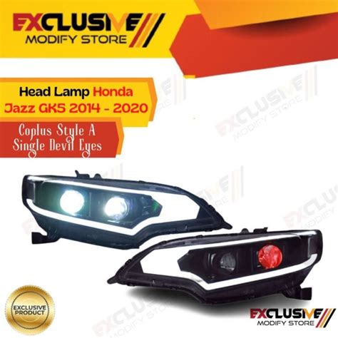 Head Lamp Honda Jazz Gk Coplus Style A Single Devil Eyes