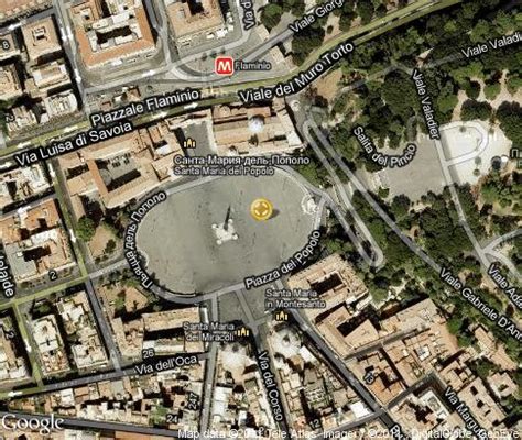 Piazza del Popolo: video, popular tourist places, Satellite map - Roma (Rome) - Italy , Tours TV