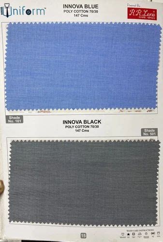 Innova Blue Black Poly Cotton Fabric At Rs 130 Meter Cotton Fabric In