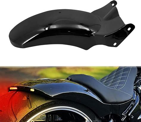 Amazon HDBUBALUS Motorcycle Rear Fender With LED Lights Turn