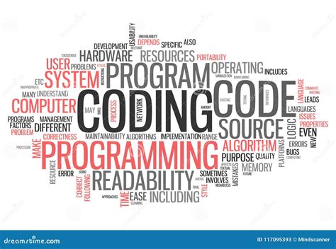 Word Cloud Coding Stock Illustration Illustration Of Posters 117095393