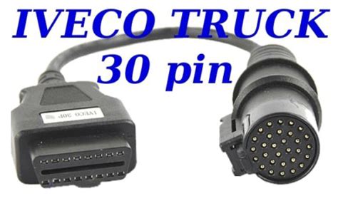 Iveco Heavy Duty 30pin 16pin Obd2 Trucks Adapter Connector Cable Del Smart Auto Tools