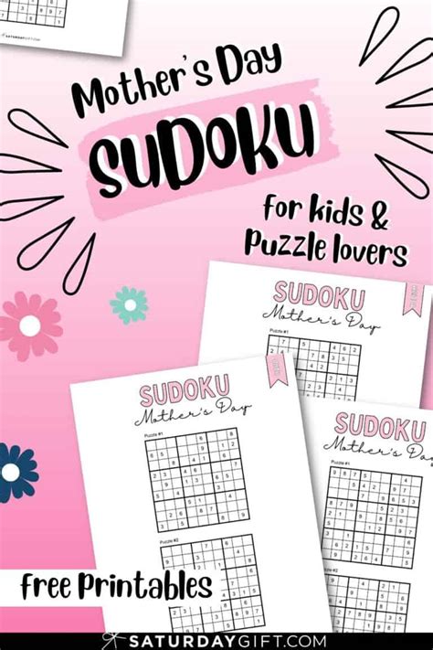 Mother S Day Sudoku Puzzles Cute Free Printables SaturdayGift