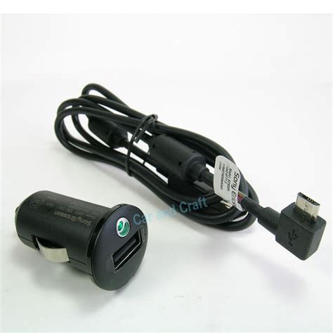 Genuine Sony Ericsson Car Charger Adapterusb Cable Original Xperia Arc