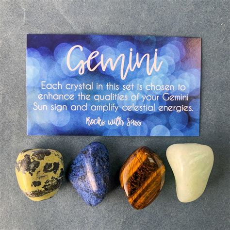 Gemini Zodiac Crystal Set - Etsy | Crystals, Gemini zodiac, Gemini