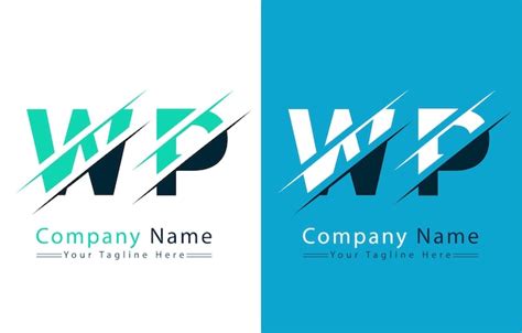 Elementos Del Concepto De Dise O Vectorial De Letras Del Logotipo De Wp