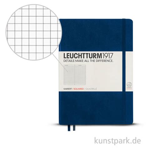 Leuchtturm Notizbuch Hardcover Marine Kariert