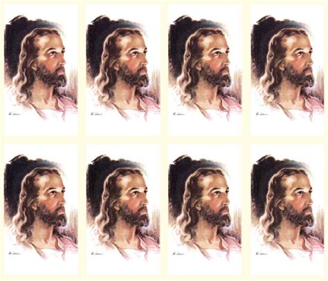 Head Of Christ Prayer Cards 8 Up