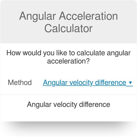 Angular Acceleration Formula