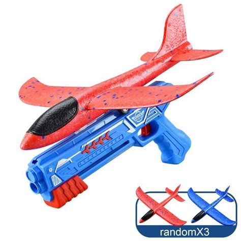 Drfeify Ensemble De Jouets Lanceur D Avion Pistolet D Avion Catapulte