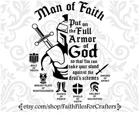 Armor Of God Svgbelt Of Truth Svgsword Of The Spirit Etsy Israel