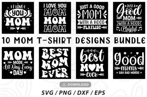 Mom T Shirt Bundle Mothers Day Quotes Graphic By Ya Design Store