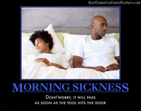 Morning Sickness Demotivational Poster