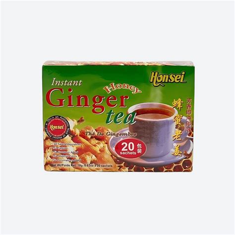 Instant Honey Ginger Tea Original Flavor 18g 20 Sachets Soothing And Flavorful Herbal Beverage