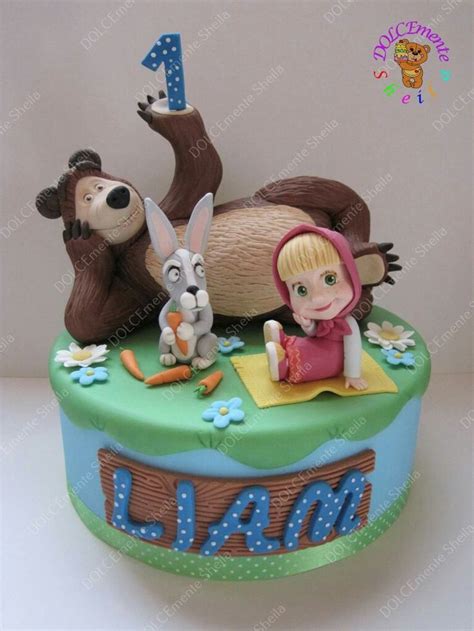 Pin By Hilde Coffernils On Fondant Masha And The Bear Girl Cakes