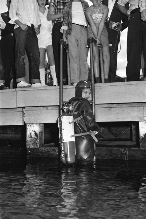 Florida Memory Ginger Stanley Getting In The Water At Silver Springs