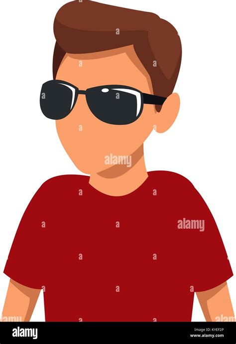 Man With Sunglasses Cartoon Stock Vector Image And Art Alamy