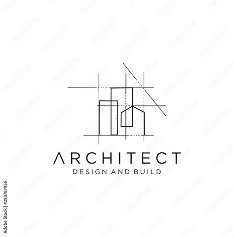 Architect house logo, architectural and construction design vector ...