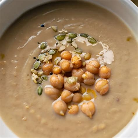 Cold Chickpea Tahini Soup Recipe Easy And Healthy Dish