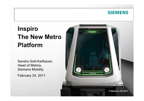 Presentation Inspiro The New Metro Platform From Siemens