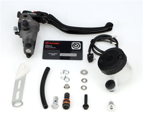 Brembo 19 RCS Brake Master Cylinder Premium Kit With White Reservoir