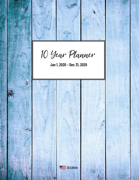 10 Year Planner: 2020-2029 - Ten Years (120 Months) - Monthly Calendar ...