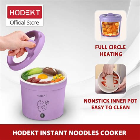HODEKT Mini Electric Cooker Multifunctional Rice Cooker Hot Pot Instant Noodles Pot Non Stick