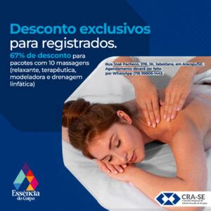 Convênio do CRA SE concede descontos em massagens terapêuticas para