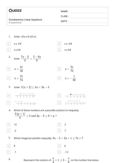 50 Linear Equations Worksheets For 3rd Grade On Quizizz Free And Printable