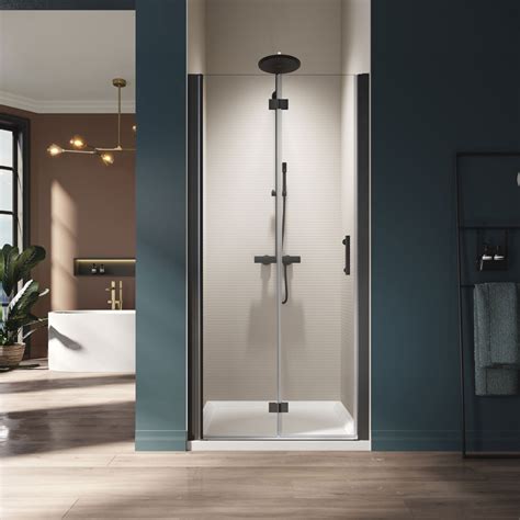 Eaglely 34 W X 72 H Semi Frameless Bi Fold Shower Door Wayfair