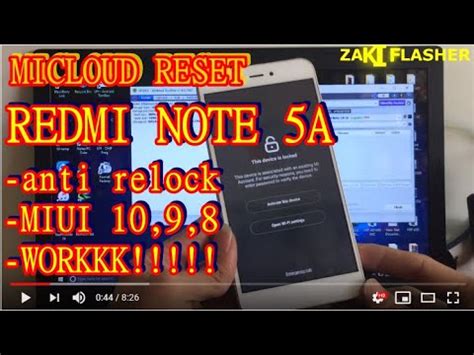 Bypass Micloud Redmi Note A Anti Relock Miui Miui Miui