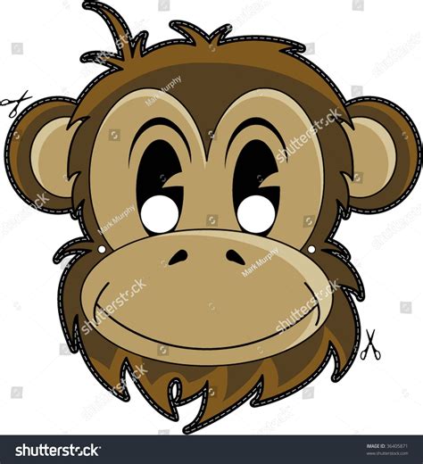 Monkey Face Mask Stock Vector (Royalty Free) 36405871 | Shutterstock