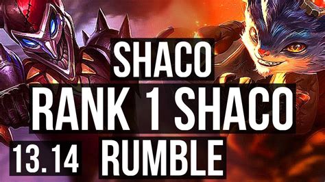 SHACO Vs RUMBLE TOP Rank 1 Shaco 11 1 12 Legendary Rank 26 KR