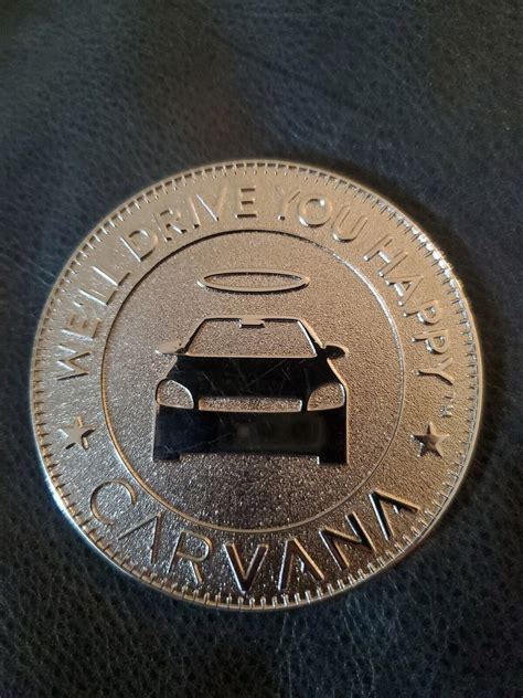 Carvana Car Vending Machine Large Token Good For Your Car Coin Silver